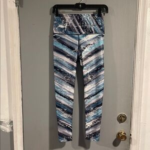 OWFIT Stylish Blue‎ Patterned Leggings OSFM